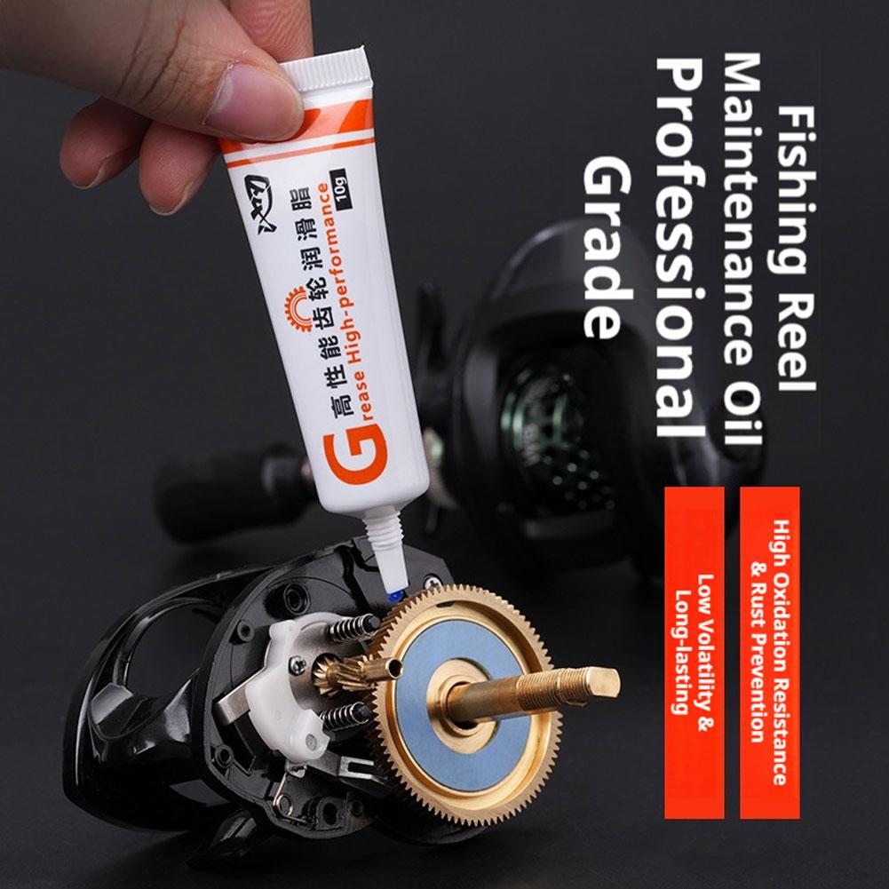 Reel Repair Kit - ชุดน้ำมันหล่อลื่นรอกตกปลา น้ำมันหล่อลื่นลูกปืนประสิทธิภาพสูง จาระบีเกียร์ ป้องกันการสึกหรอ สำหรับรอกตกปลาแบบสปินนิ่ง