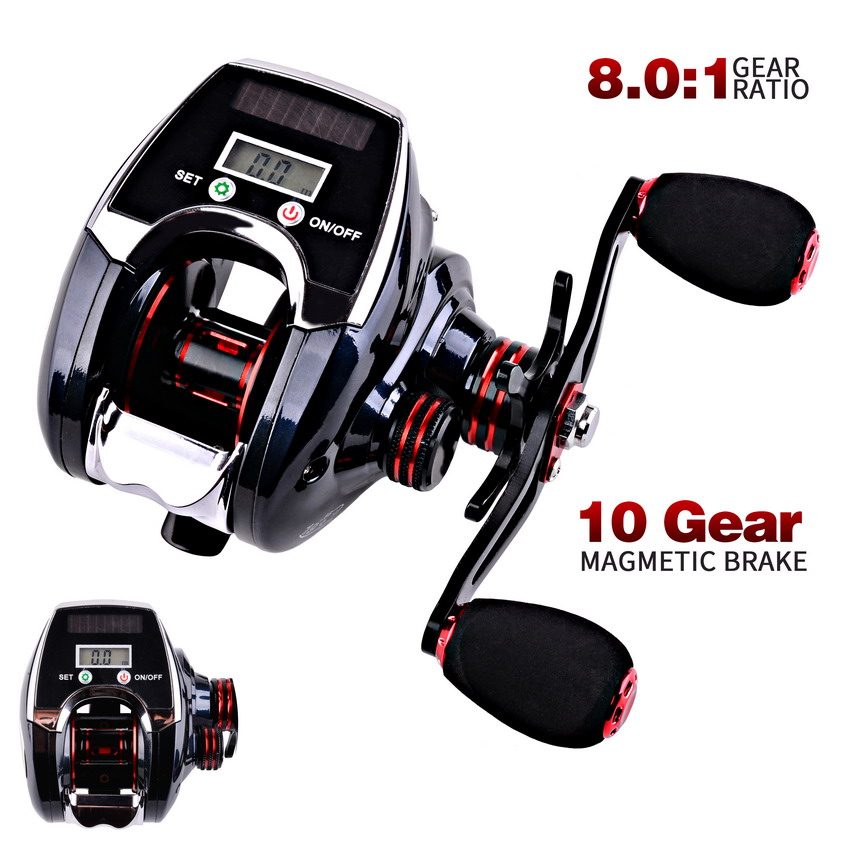 8.0:1 19 + 1BB ตกปลา Reel ซ้าย - Trolling Reel บทวิจารณ์และราคา